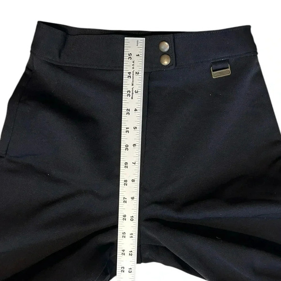 Vtg EDELWEISS Skiwear Black Stirrup Pants Wool Blend Snow Winter Ski Warm sz 8 - Picture 4 of 7
